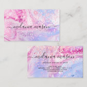 ホログラフィモダンックグリッターメイクアップアーティストガーリー 名刺 (正面/裏面)