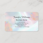 ホログラフィモダンックグリッターメイクアップアーティスト 名刺 (裏面)