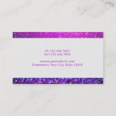 ホログラフィモダンックグリッターモノグラムスクリプトサロン 名刺 (裏面)