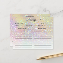 ホログラフィモダンックグリッターレシピカード