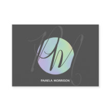 ホログラフィモダンックサークルモノグラム – 名刺