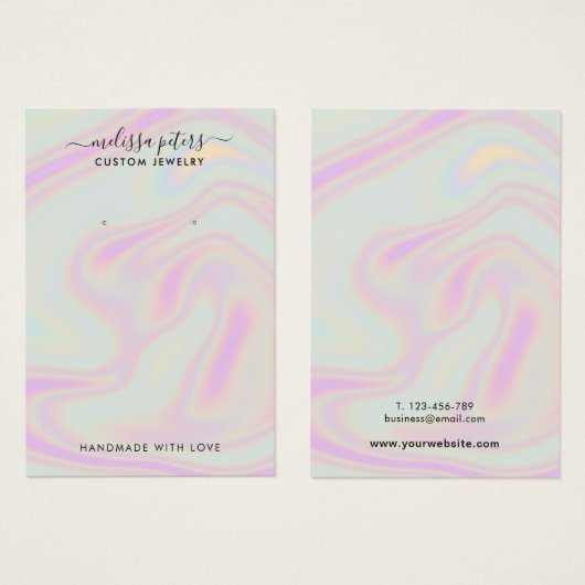 ホログラフィモダンックジュエリーイヤリングディスプレイカード (正面&裏面)