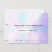 ホログラフィモダンックスクリプト業務サンキューカード サンキューカード (裏面)