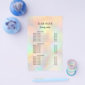 ホログラフィモダンックスタイリッシュ美しいサロン チラシ (シングル)