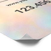 ホログラフィモダンックスタイリッシュ美しいサロン ポスター (角)