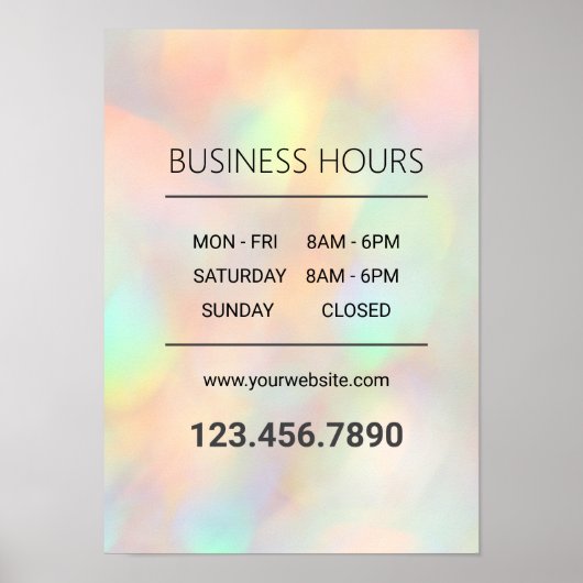 ホログラフィモダンックスタイリッシュ美しいサロン ポスター (正面)