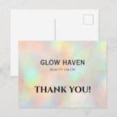 ホログラフィモダンックスタイリッシュ美しいサロン ポストカード (正面/裏面)