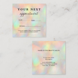 ホログラフィモダンックスタイリッシュ美しいサロン 予約カード