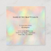 ホログラフィモダンックスタイリッシュ美しいサロン 予約カード (裏面)