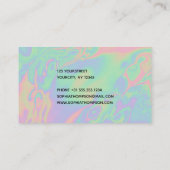 ホログラフィモダンックスタイルレインボーパステル 名刺 (裏面)