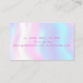 ホログラフィモダンックツリーシルエットヨガインストラクター 名刺 (裏面)