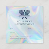 ホログラフィモダンックテニスクラブロゴトレーナー 予約カード (正面)