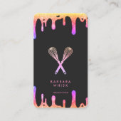 ホログラフィモダンックドリップウィスクベイカーケーキデコレータ 名刺 (正面)