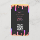 ホログラフィモダンックドリップウィスクベイカーケーキデコレータ 名刺 (裏面)