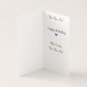 ホログラフィモダンックバタフライ折り畳みカードブラック (内部)