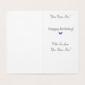 ホログラフィモダンックバタフライ折り畳みカードブラック (内部フラット)