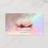 ホログラフィモダンックバラ金ゴールドダイヤモンドロータス 名刺 (正面)