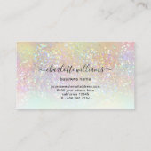 ホログラフィモダンックパステルグリッターメイクアップアーティスト 名刺 (裏面)