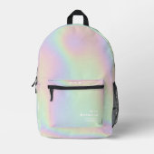 ホログラフィモダンックパステルスタイリッシュ プリントバックパック (正面)