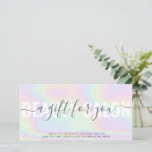 ホログラフィモダンックパステルレインボーサロンギフトカード (スタンド正面)