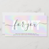 ホログラフィモダンックパステルレインボーサロンギフトカード (正面)