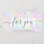 ホログラフィモダンックパステルレインボーサロンギフトカード (正面/裏面)