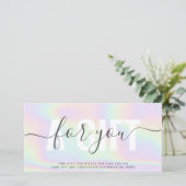 ホログラフィモダンックパステルレインボーサロンギフトカード (スタンド正面)