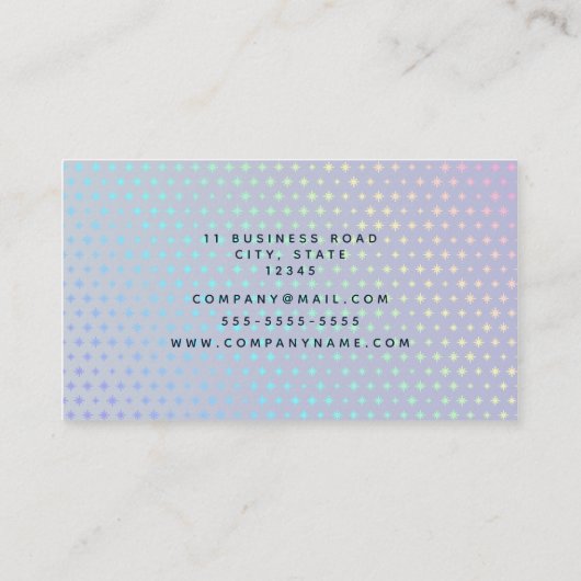 ホログラフィモダンックフェイク名刺 名刺 (裏面)