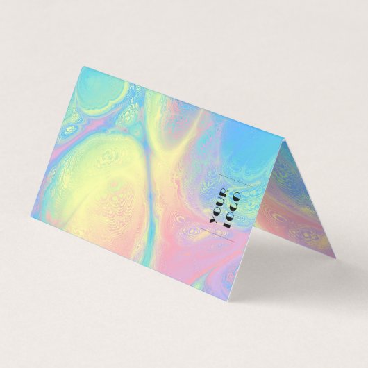 ホログラフィモダンックフォトロゴメイクアップアーティスト 名刺 (裏面)