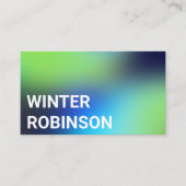 ホログラフィモダンックブルーグリーンターコイズ 名刺 (正面)