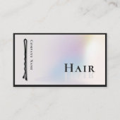 ホログラフィモダンックボビーピン美容師 名刺 (正面)