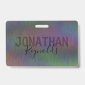 ホログラフィモダンックメタル名モノグラム – バッジ (裏面)