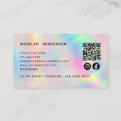 ホログラフィモダンックユニークプロフェッショナルQRコード 名刺 (裏面)