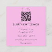 ホログラフィモダンックラグジュアリースクエア美しい スクエア名刺 (裏面)