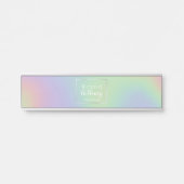 ホログラフィモダンックレインボー効果金属フレーム サインプレート (正面)