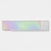 ホログラフィモダンックレインボー効果金属フレーム サインプレート (正面)