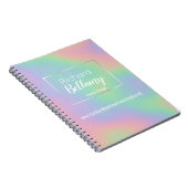 ホログラフィモダンックレインボー効果金属フレーム ノートブック (右側)