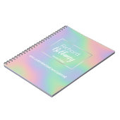 ホログラフィモダンックレインボー効果金属フレーム ノートブック (左側)