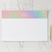 ホログラフィモダンックレインボー効果金属フレーム ペーパーパッド (インサイチュ)