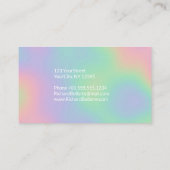 ホログラフィモダンックレインボー効果金属フレーム 名刺 (裏面)