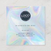 ホログラフィモダンック会社ロゴ顧客 予約カード (裏面)