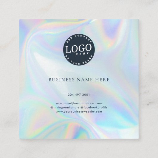 ホログラフィモダンック会社ロゴ顧客 予約カード (裏面)