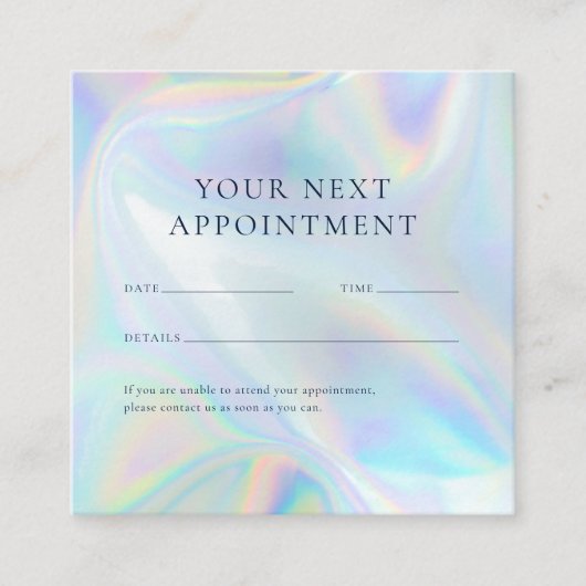 ホログラフィモダンック会社ロゴ顧客 予約カード (正面)