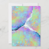 ホログラフィモダンック光虹色 招待状 (裏面)