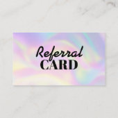 ホログラフィモダンック共有ザラブ美容師 紹介カード (裏面)