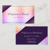 ホログラフィモダンック効果の紫色の色カラフル 名刺 (正面/裏面)