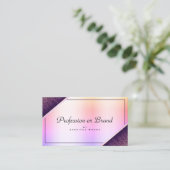 ホログラフィモダンック効果の紫色の色カラフル 名刺 (スタンド正面)