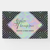 ホログラフィモダンック対称パターンバナー 横断幕 (横)