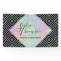 ホログラフィモダンック対称パターンバナー