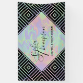 ホログラフィモダンック対称パターンバナー 横断幕 (縦)